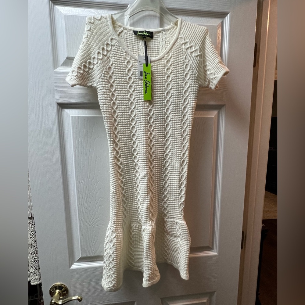 NWT Sam Edelman Ivory Cable knit Sweater Dress Sz Small